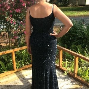 Womens Spectacular Crystal Evening Gown